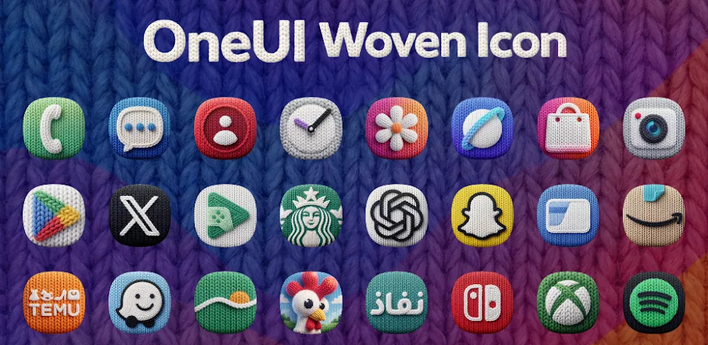 OneUI Woven Icon pack v1.1 MOD APK (Premium Unlocked)