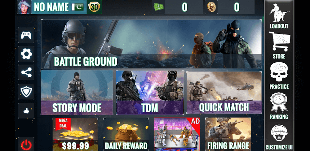 War Fighter 3D v2.6 MOD APK (God Mode, Dumb Enemy)