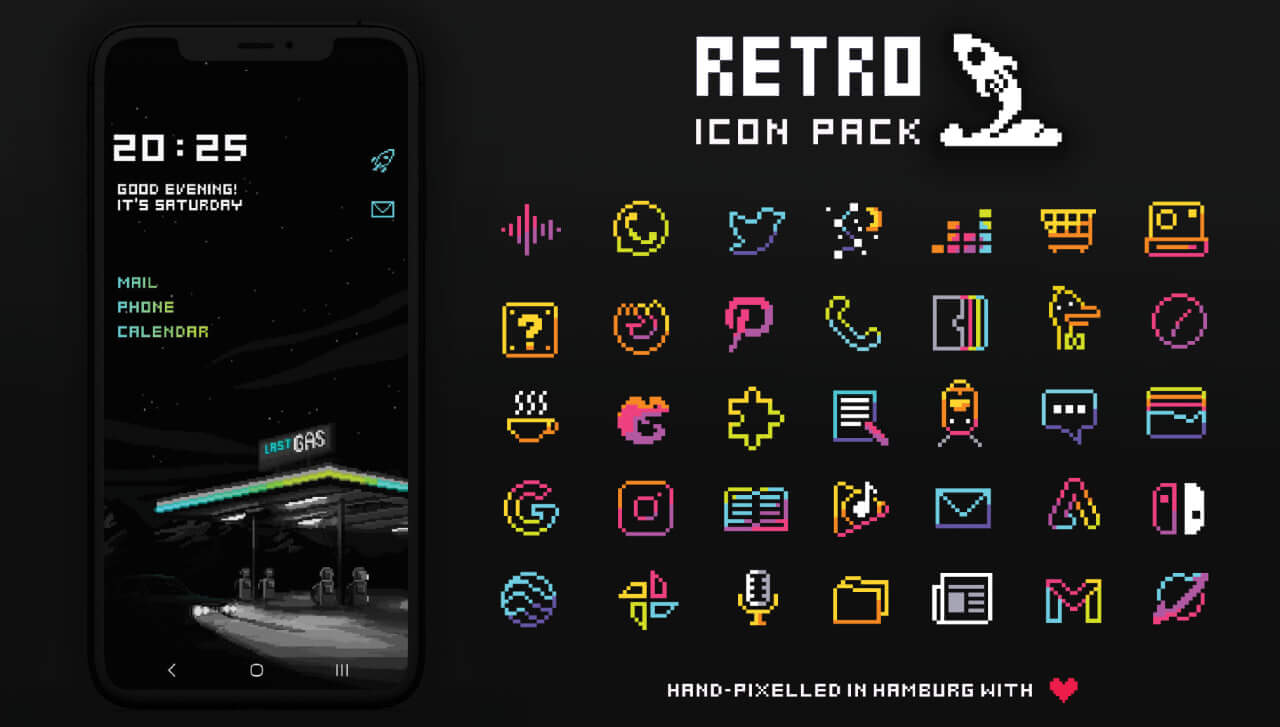 Retro Mode – Icon Pack Neon v2.2.1.0 APK (Full Version)