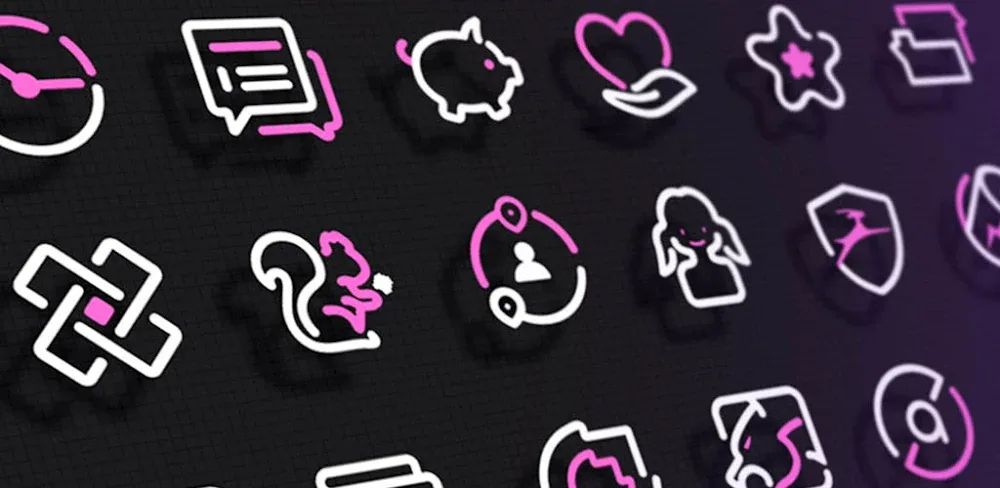 PinkLine Icon Pack :LineX Pink v7.1 APK (Full Version)