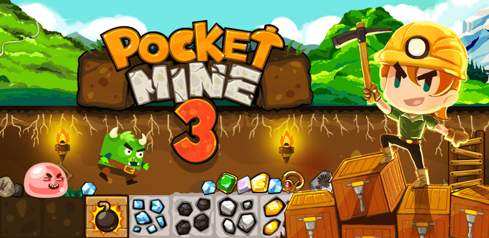 Pocket Mine 3 v66.66.1.0 MOD APK (Stamina, Double Cash, Magnet)