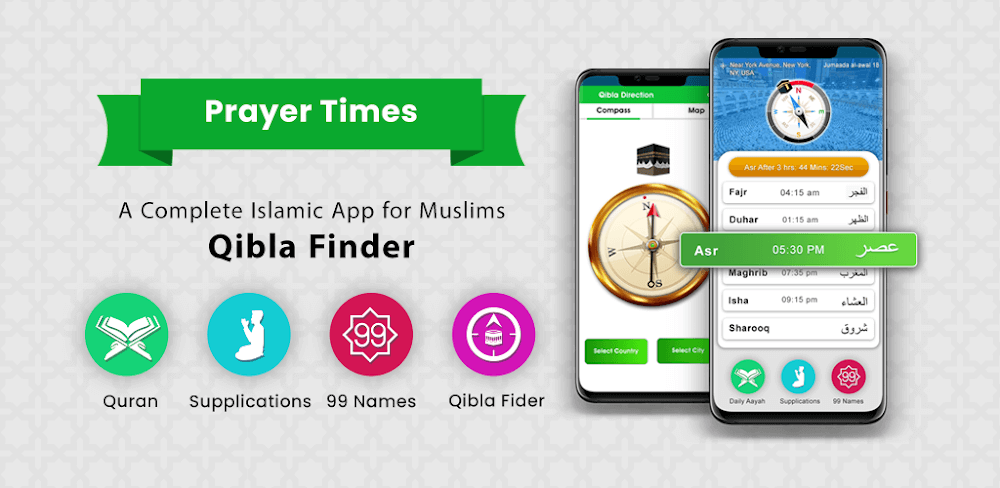 Prayer Times: Qibla Finder v20.20.1.44 MOD APK (Premium Unlocked)