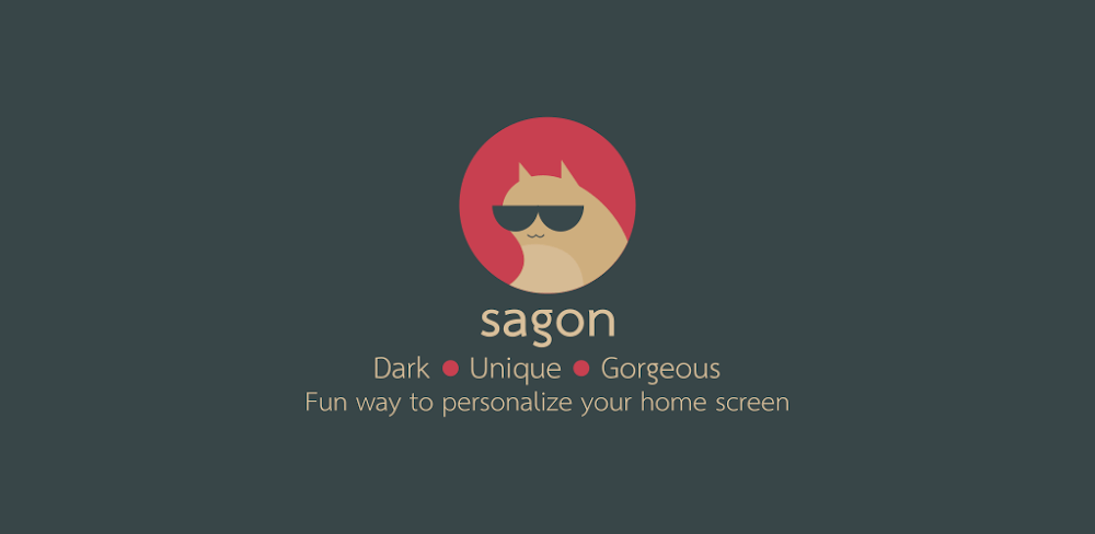 Sagon: Dark Icon Pack APK v16.9 (Full Version)