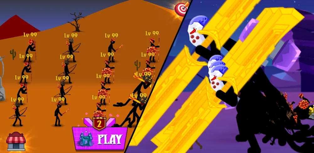 Stickman War: Defense Battle v6.6.0.0.1 MOD APK (Menu, Unlocked All Skins, Reward)