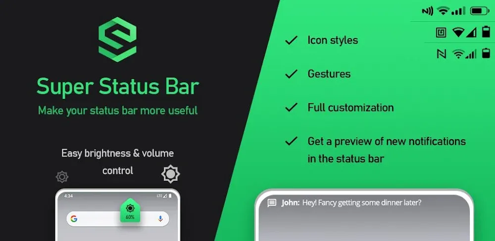 Super Status Bar v2.2.12.2 MOD APK (Premium Unlocked)