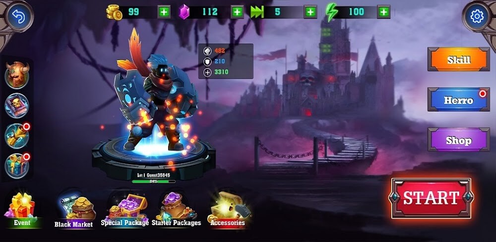 The Mighty Warrior v1.1.1.6.06 MOD APK (Free Upgrades, Dump Bot)