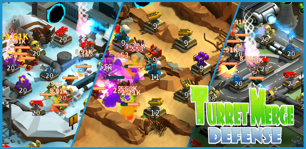 Turret Merge Defense MOD APK v1.1.9.8 (Unlimited Money)