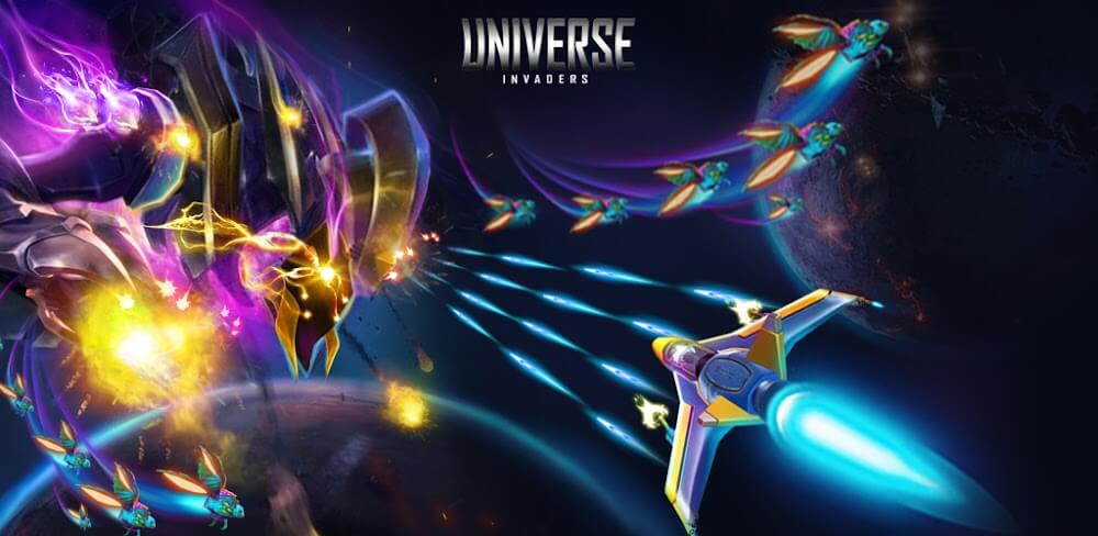 Universe Invader: Alien Attack v1.1.0.31 MOD APK (Unlimited Coin/God Mode)