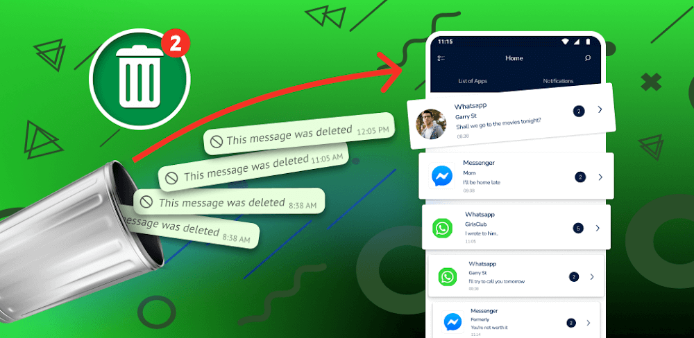 WA Deleted Messages Recovery v1.1.8.1 MOD APK (Premium Unlocked)