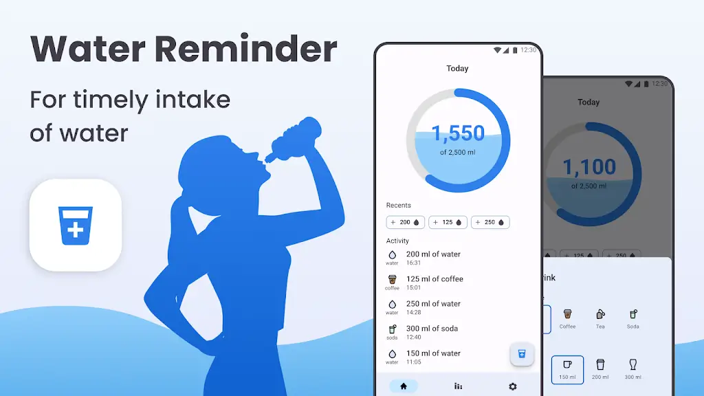 Water Reminder v1.1.2.1 MOD APK (Premium Unlocked)