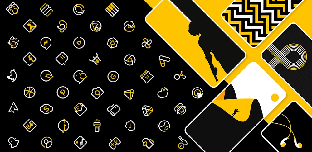 YellowLine Icon Pack : LineX v7.2 APK (Full Version)