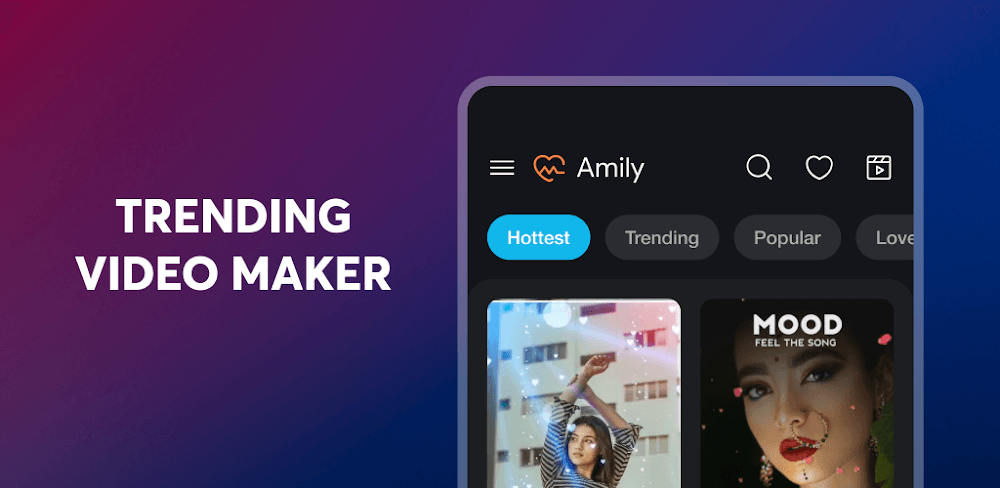 Amily: Status Video Maker v1.1.3.1 MOD APK (Premium Unlocked)