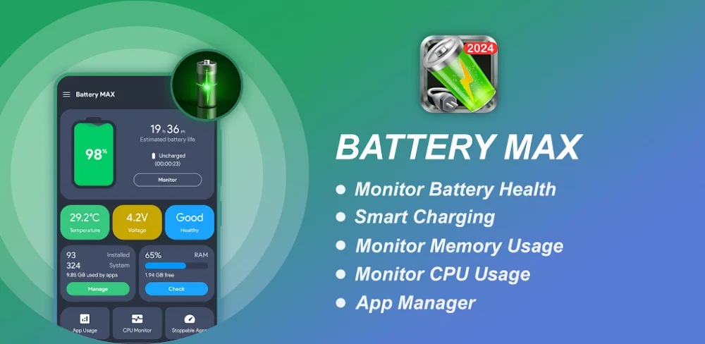 Battery MAX v1.1.1.9 MOD APK (Premium Unlocked)