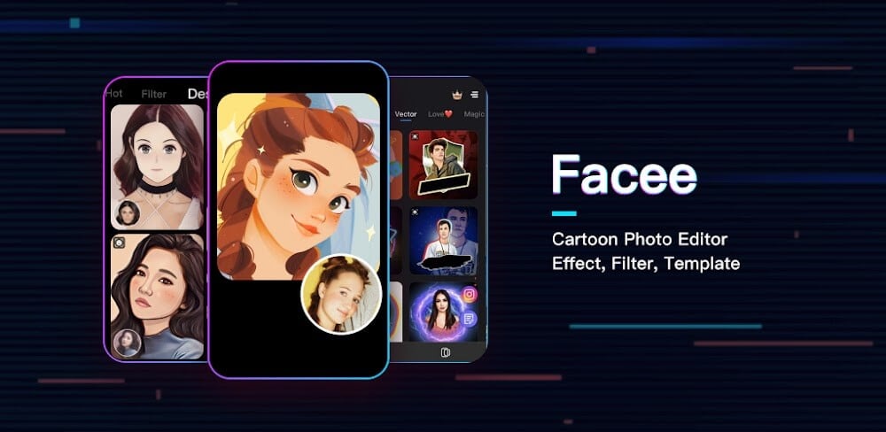 Cartoon Photo Editor: Facee v2.2.2.0 MOD APK (VIP Unlocked)