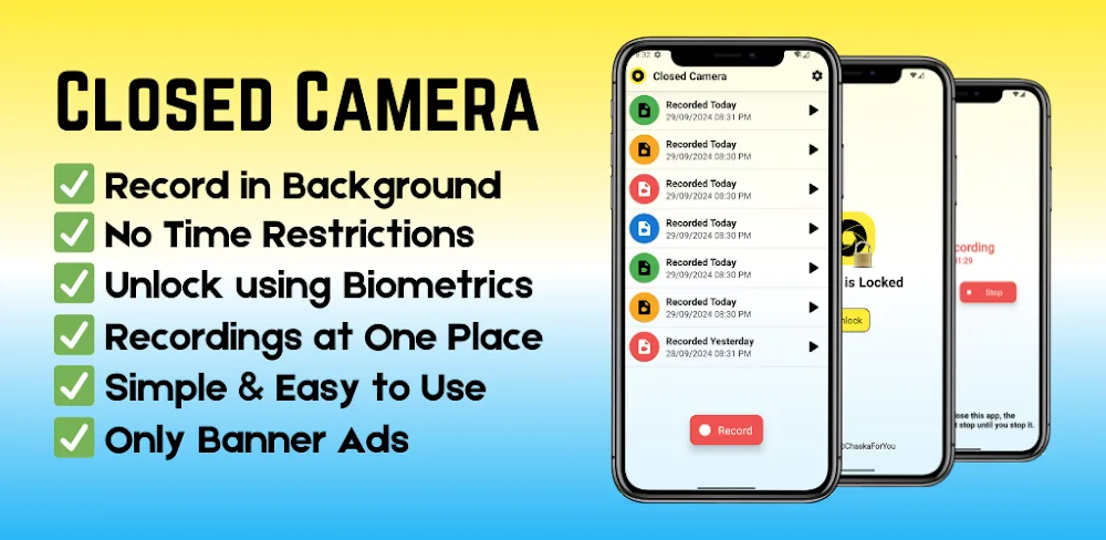 Closed Camera v19.19.1.0 MOD APK (Premium Unlocked)