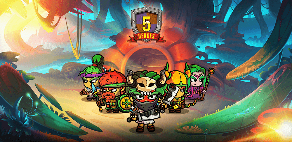 Five Heroes v7.7.6.12 MOD APK (Damage, God Mode, Money)