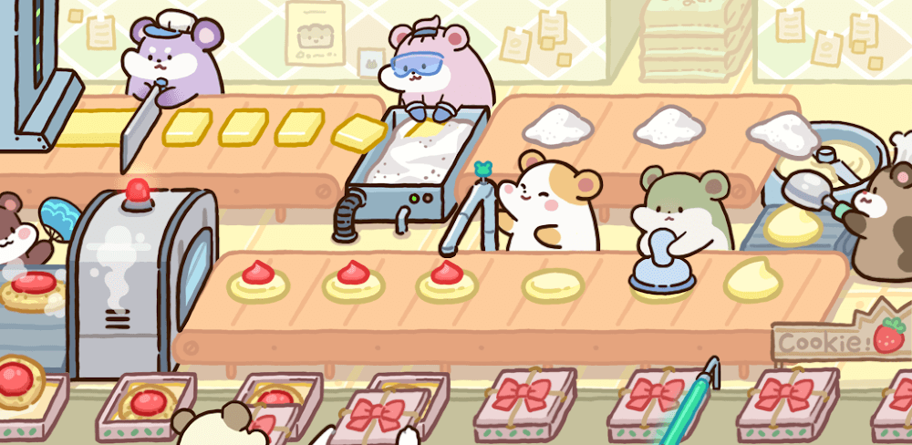 Hamster Cookie Factory v1.1.19.15 MOD APK (Unlimited Money, Tickets)