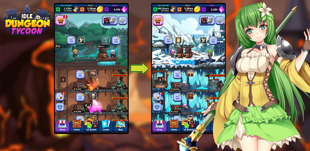 Idle Dungeon Tycoon v2.2.1.0 MOD APK (Unlimited Money/Keys/Tickets)