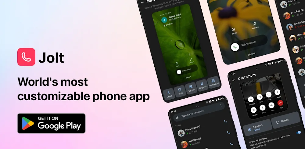 Jolt Call background & Screen v9.9.8.4 MOD APK (Premium Unlocked)