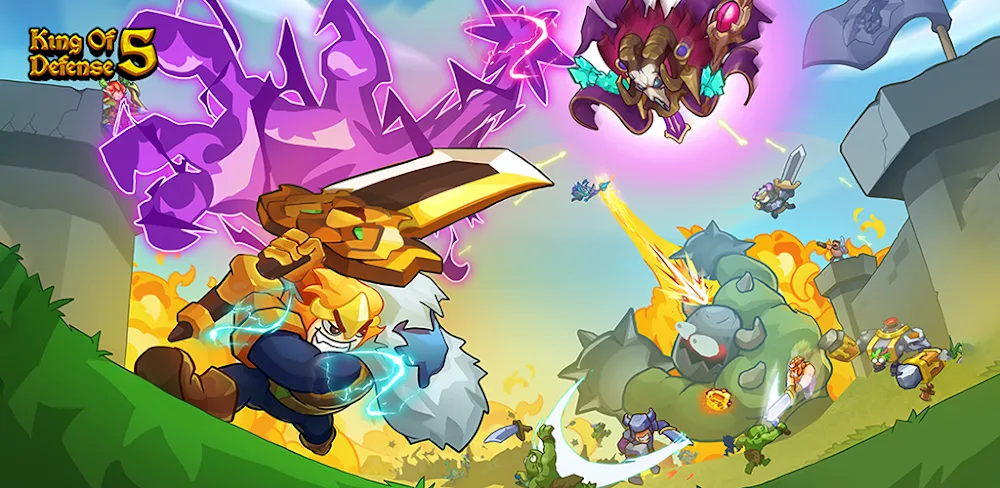 King of Defense 5: TD Games v1.1.0.500 MOD APK (Menu, 14 FEATURES)