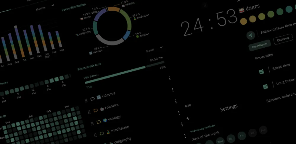 Minimalist Pomodoro Timer v3.3.1.3 MOD APK (Premium Unlocked)