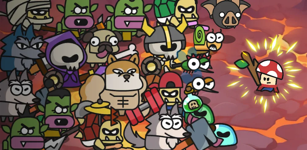 Mushroom Hero v1.1.03.008 MOD APK (Damage, Defense Multiplier, God Mode)