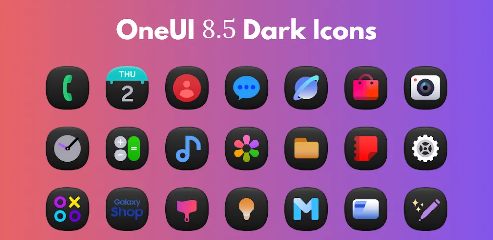 OneUI 1.6 Dark Icons v1.6 APK (Full Version)