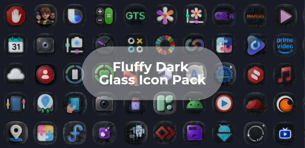 OneUI Fluffy Dark Glass Icons v1.7 APK (Full Version)