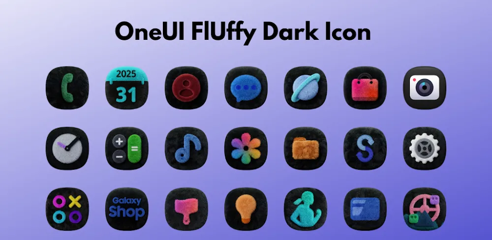 OneUI Fluffy Dark Icons v1.3 APK (Full Version)