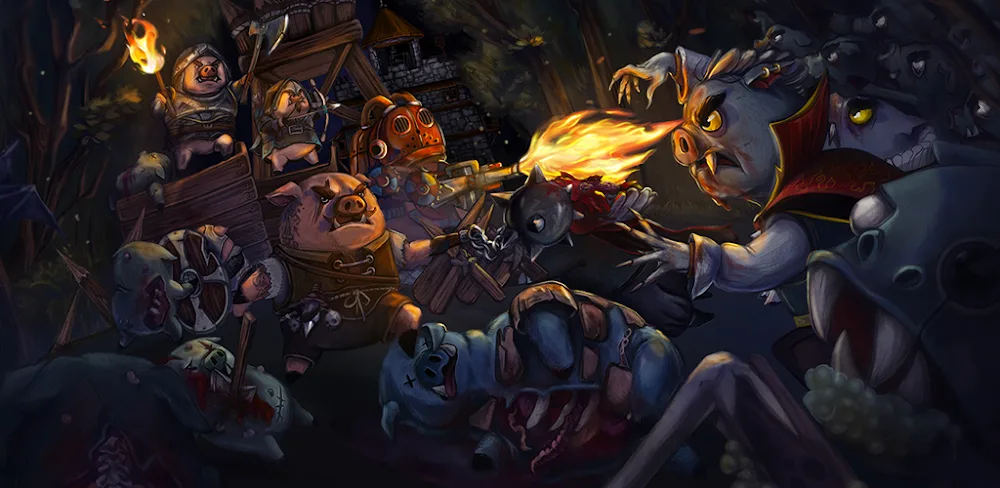 Pigs Wars: Vampire Blood Moon v1.1.3.03 MOD APK (Menu, God Mode)