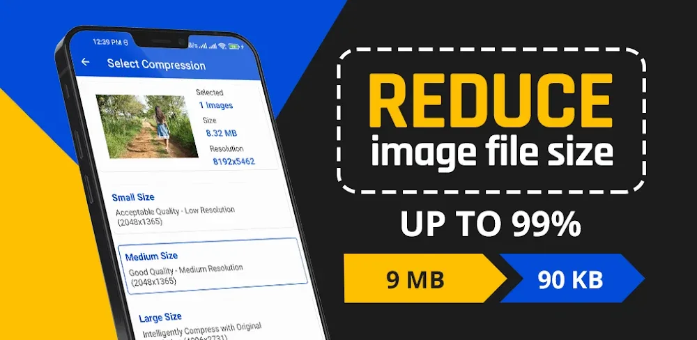 Reduce Photo Size – Downsize v2.2.8.2 MOD APK (Premium Unlock)