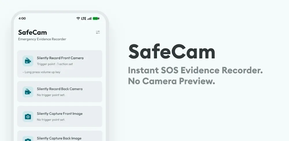 SafeCam v1.1.0.7 MOD APK (Premium Unlocked)
