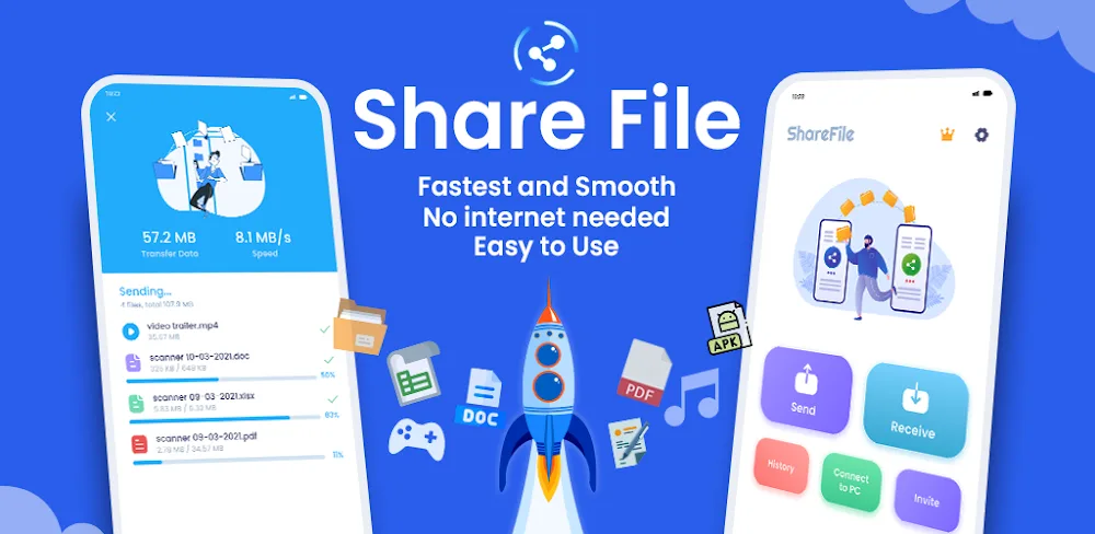 SHARE: Share it, File Transfer v1.1.8.5 MOD APK (Premium Unlocked)