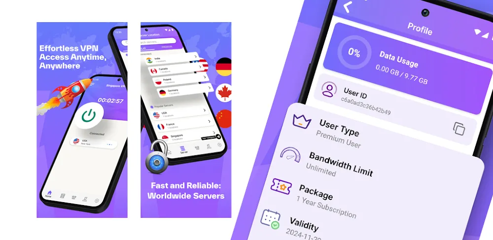 Singapore Plus VPN v63.3 MOD APK (Premium Unlocked)