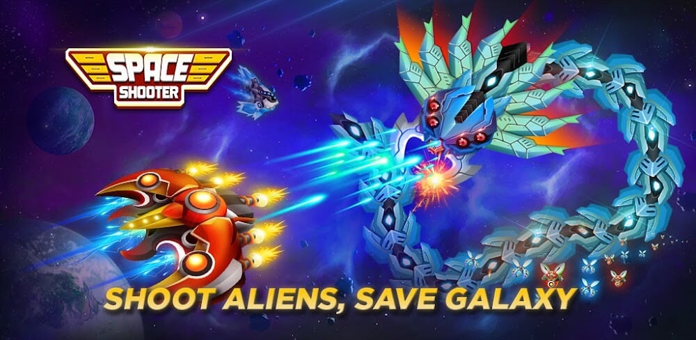 Space Shooter v1.1.966 MOD APK (Mega Menu, Money, God Mode)