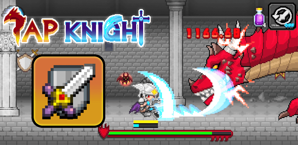 Tap Knight: Dragon’s Attack v1.1.1.19 MOD APK (God Mode/One Hit/Diamonds)