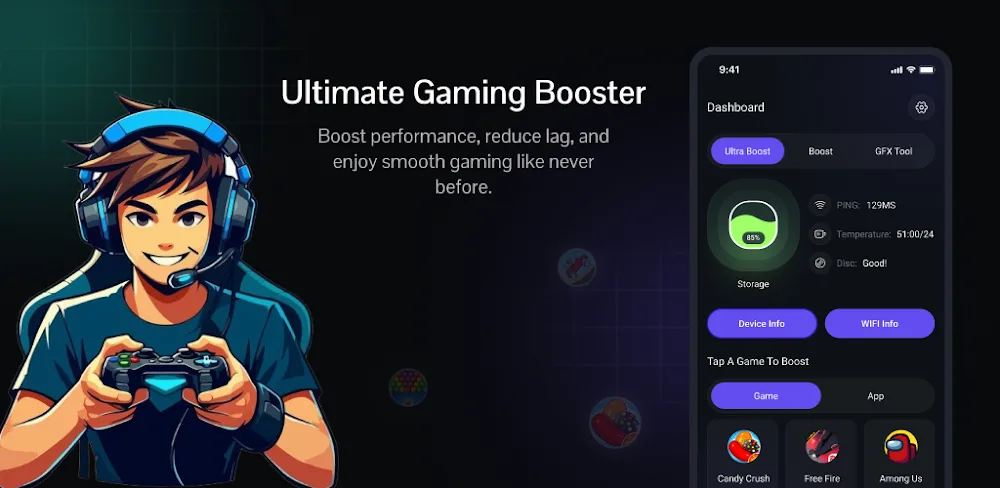 Ultra Game Booster v1.1.5.1 MOD APK (Premium Unlocked)