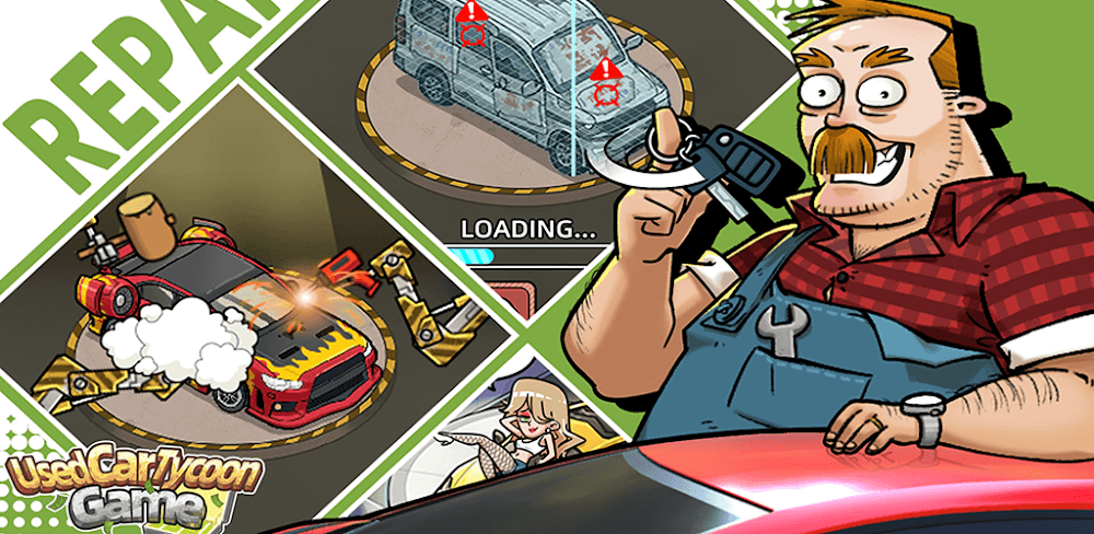 Used Car Tycoon Game v23.23.7.11 MOD APK (Unlimited Money)