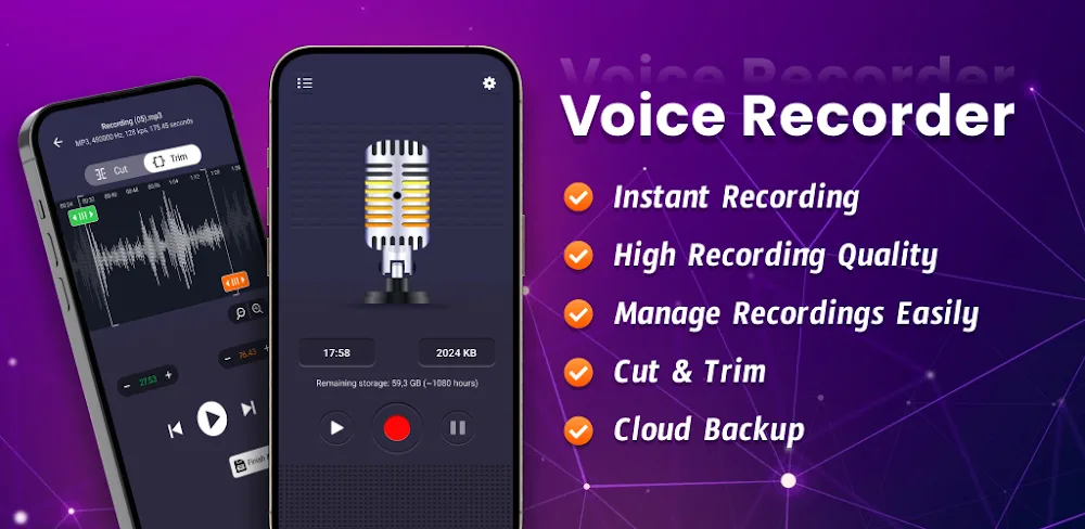 Voice Recorder v90.1 MOD APK (Premium Unlocked)