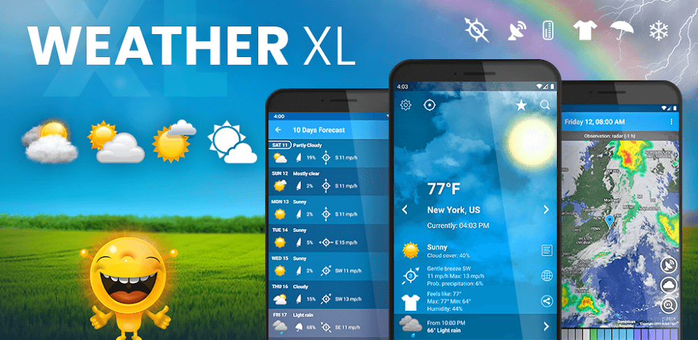 Weather XL PRO v1.1.5.8.8..wear MOD APK (Premium Unlocked)