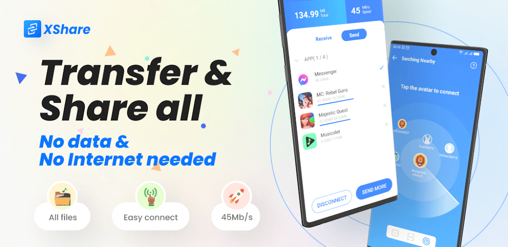 XShare v3.3.7.0.001 MOD APK (No ADS)